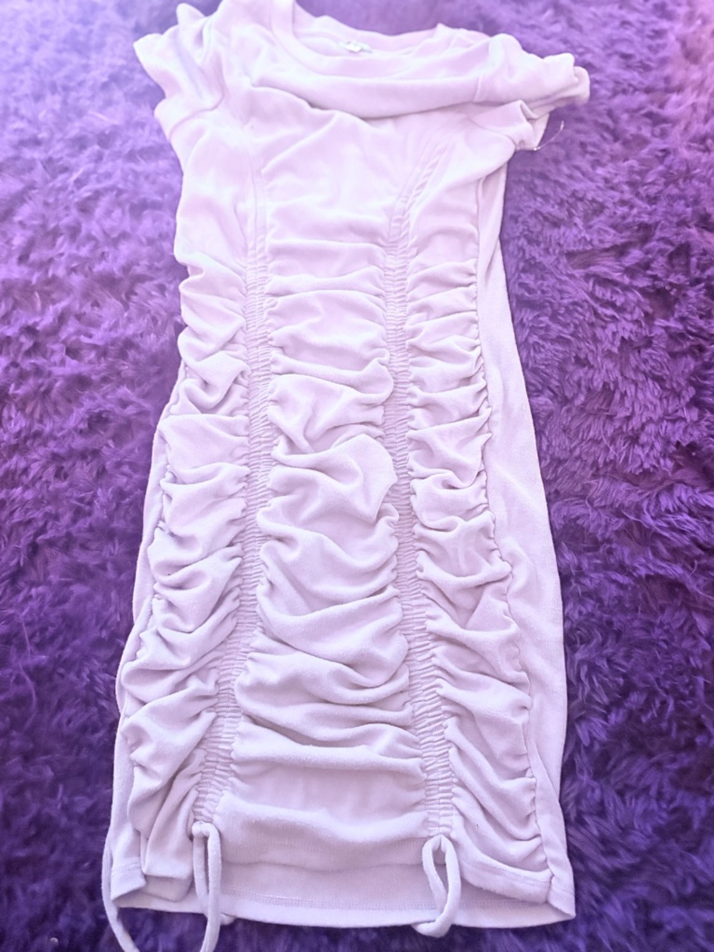 Ruched Light Purple Bodycon Dress